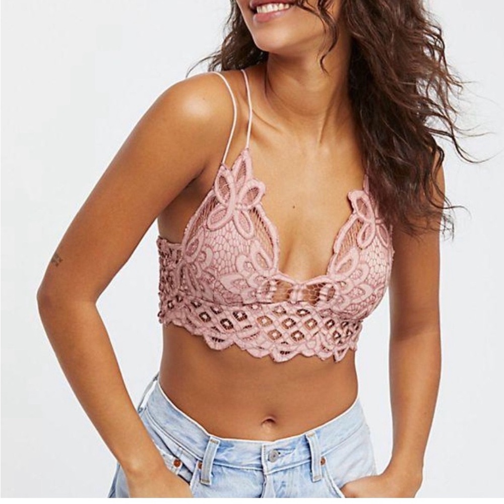 Free People FP One Adella Bralette Adjustable Cross Straps Ballet Size XS